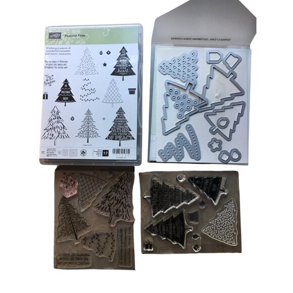 Stampin Up! Peaceful Pines Stamp & Die Set - Picture 1 of 5